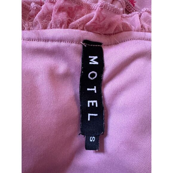 Motel Kalsi Top in Love Bloom Pink Flock Size Small - Picture 7 of 7